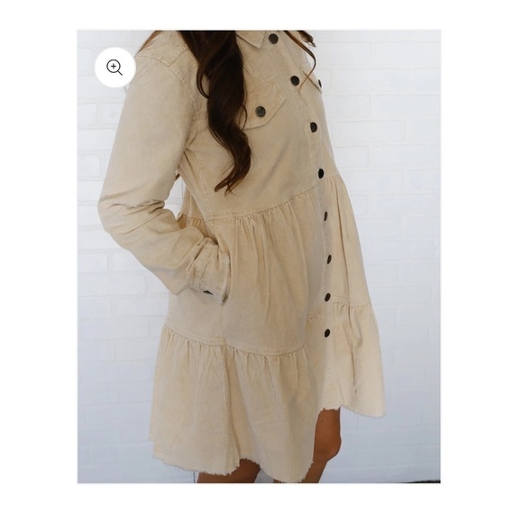 NEW! CORDUROY TIERED DRESS COAT - Picture 5 of 5